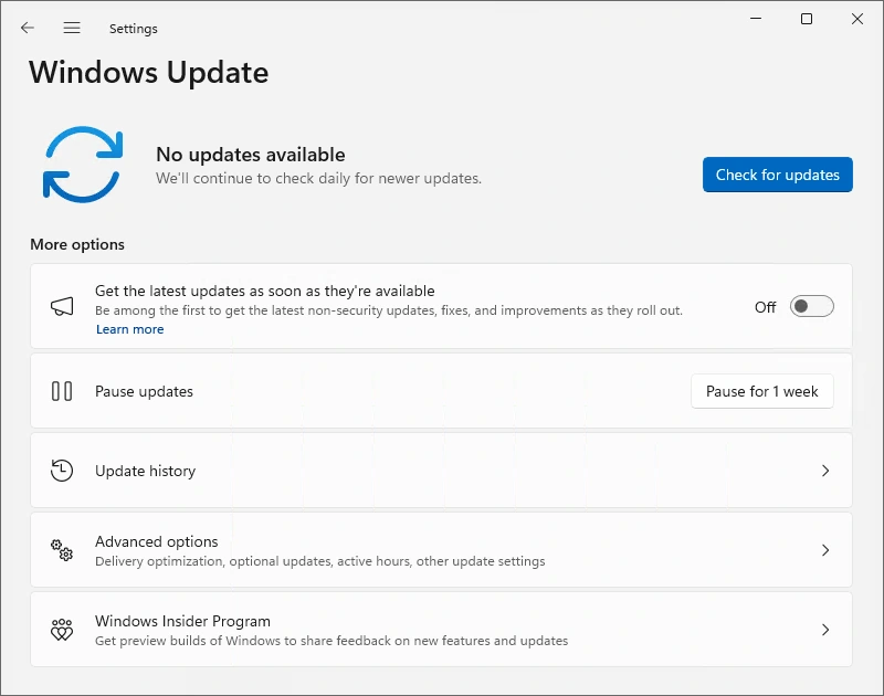 Windows Update Panel