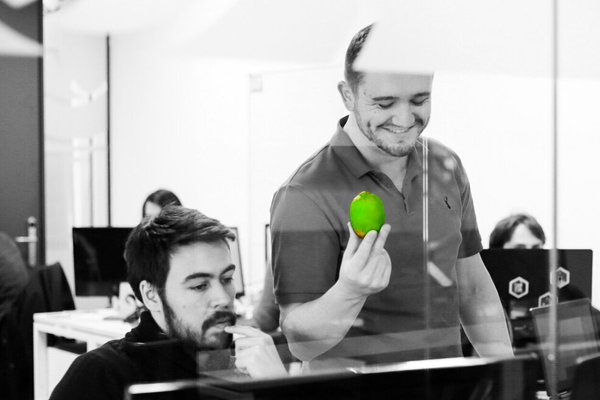 Green Lemon Company staff interacting in Office